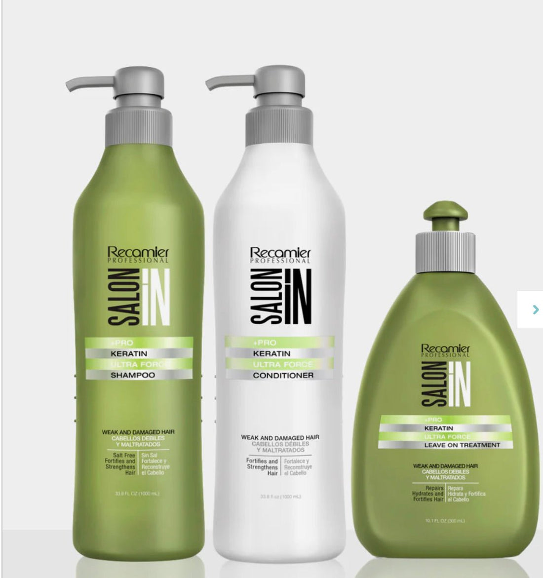 VIP Extensions Keratin Ultra Force 3-Piece Set - Shampoo, Conditioner &amp; Leave-On Treatment 