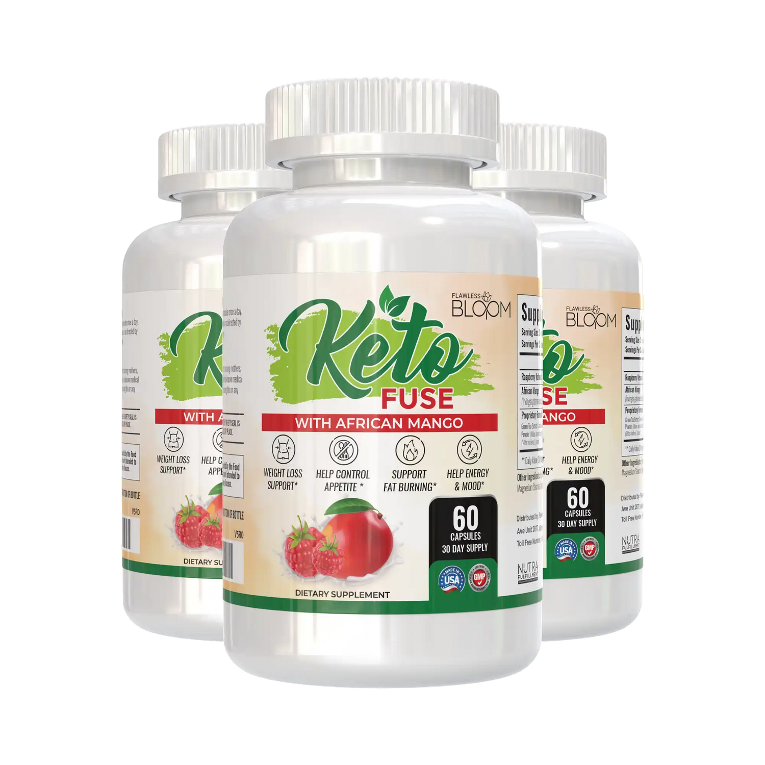 KetoFuse With African Mango - Dietary Supplement (60 Capsules)
