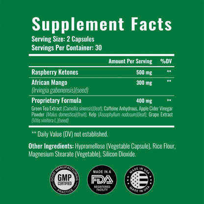 KetoFuse With African Mango - Dietary Supplement (60 Capsules)