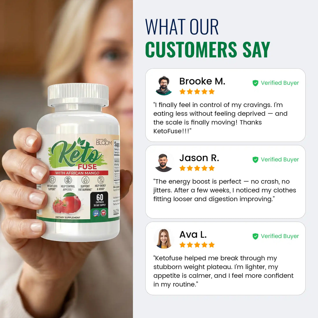 KetoFuse With African Mango - Dietary Supplement (60 Capsules)