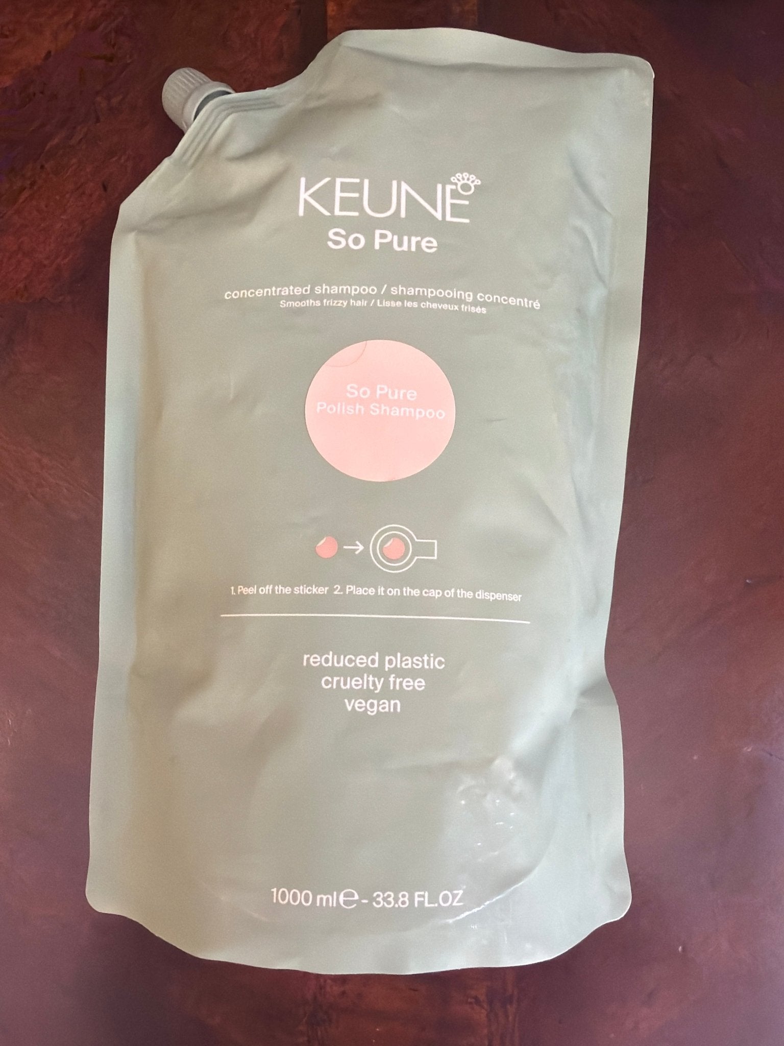 Keune So Pure Polish Shampoo Concentrated Refill 1000 ml / 33.8 fl oz
