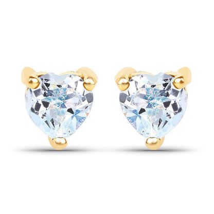 0.70 Carat Genuine Blue Topaz 14K Yellow Gold Earrings by Bids.com