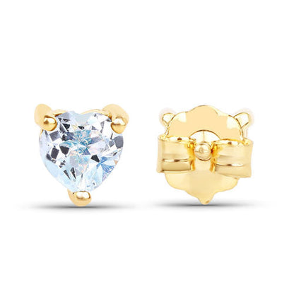 0.70 Carat Genuine Blue Topaz 14K Yellow Gold Earrings by Bids.com