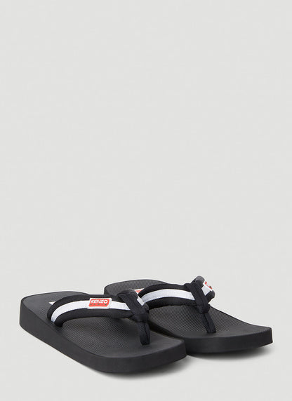 Kenzo Women Logo Patch Flip Flops by Luosophy