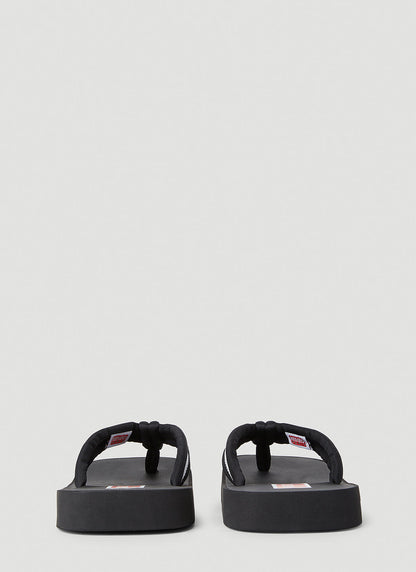 Kenzo Women Logo Patch Flip Flops by Luosophy