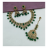 Joban Fashion Green Stone Work Necklace Set