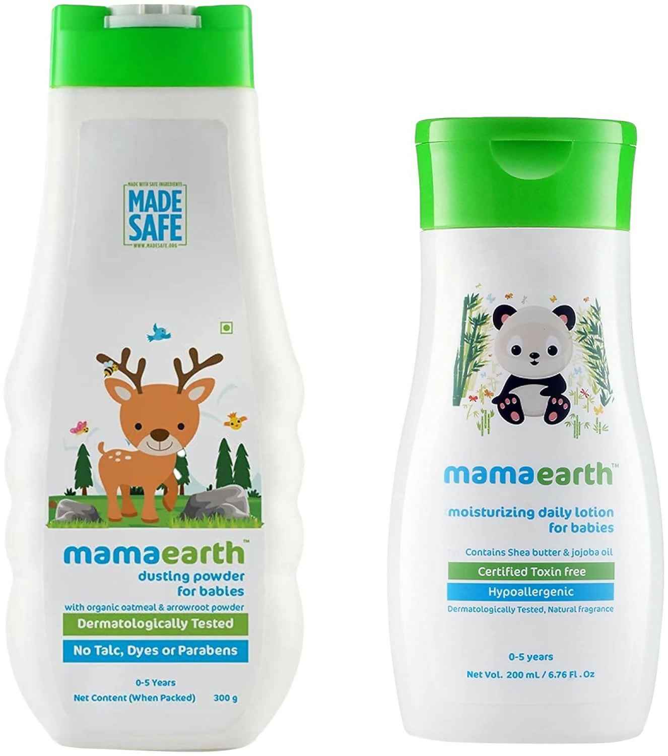 Mamaearth Daily Moisturizing Lotion &amp; Dusting Powder with Organic Oatmeal &amp; Arrowroot Powder for Babies