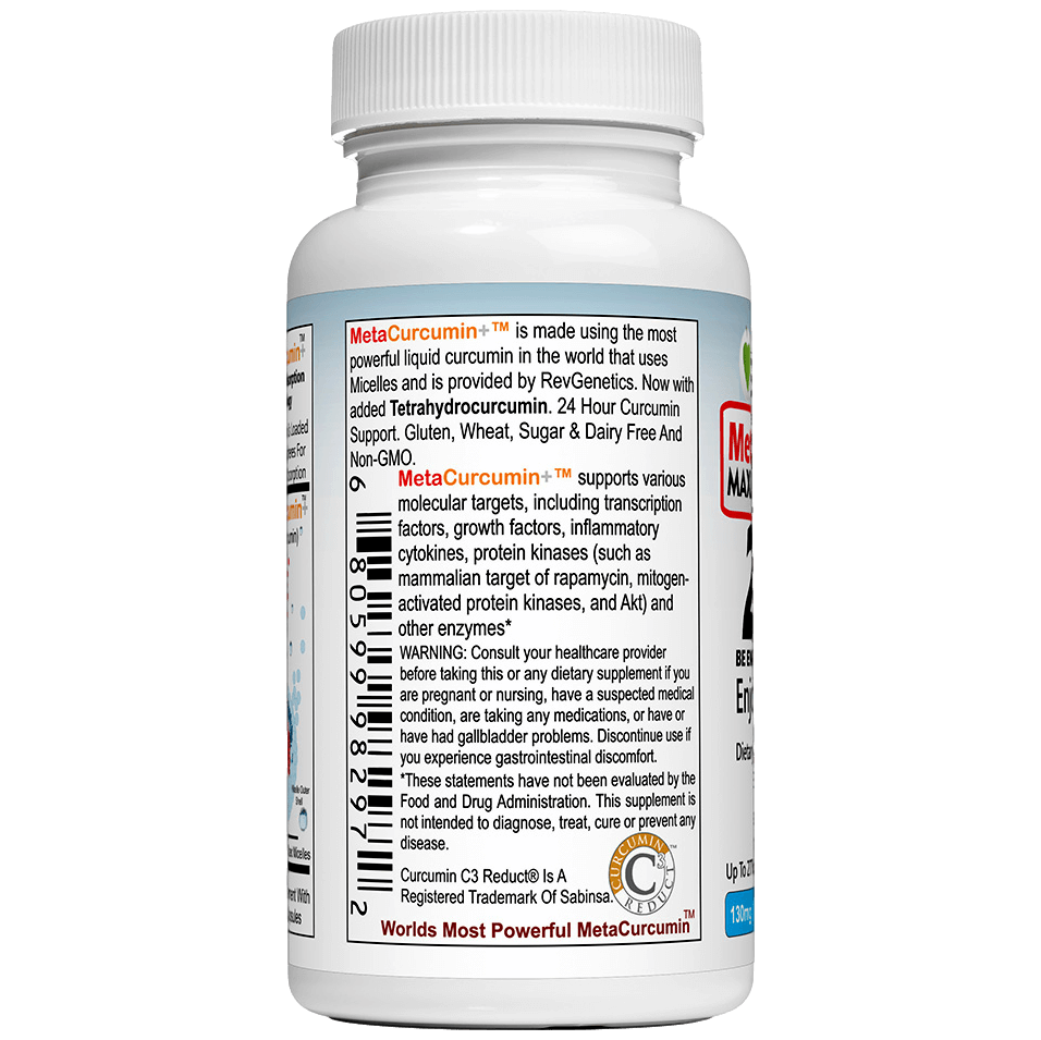 MetaCurcumin 277x: 10x SIRT6 Boost, No Pepper by RevGenetics
