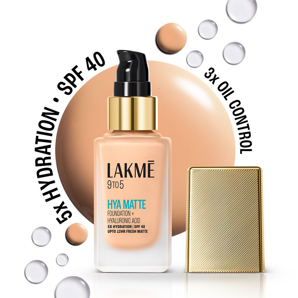 Lakme 9to5 Hya Matte Foundation + Hyaluronic Acid - Cool Ivory