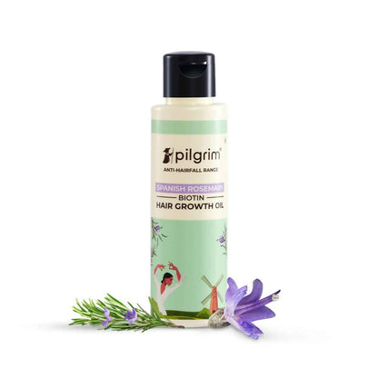 Pilgrim Spanish Rosemary &amp; Biotin Hair Growth Oil To Control Hair Fall &amp; Strengthens Hair