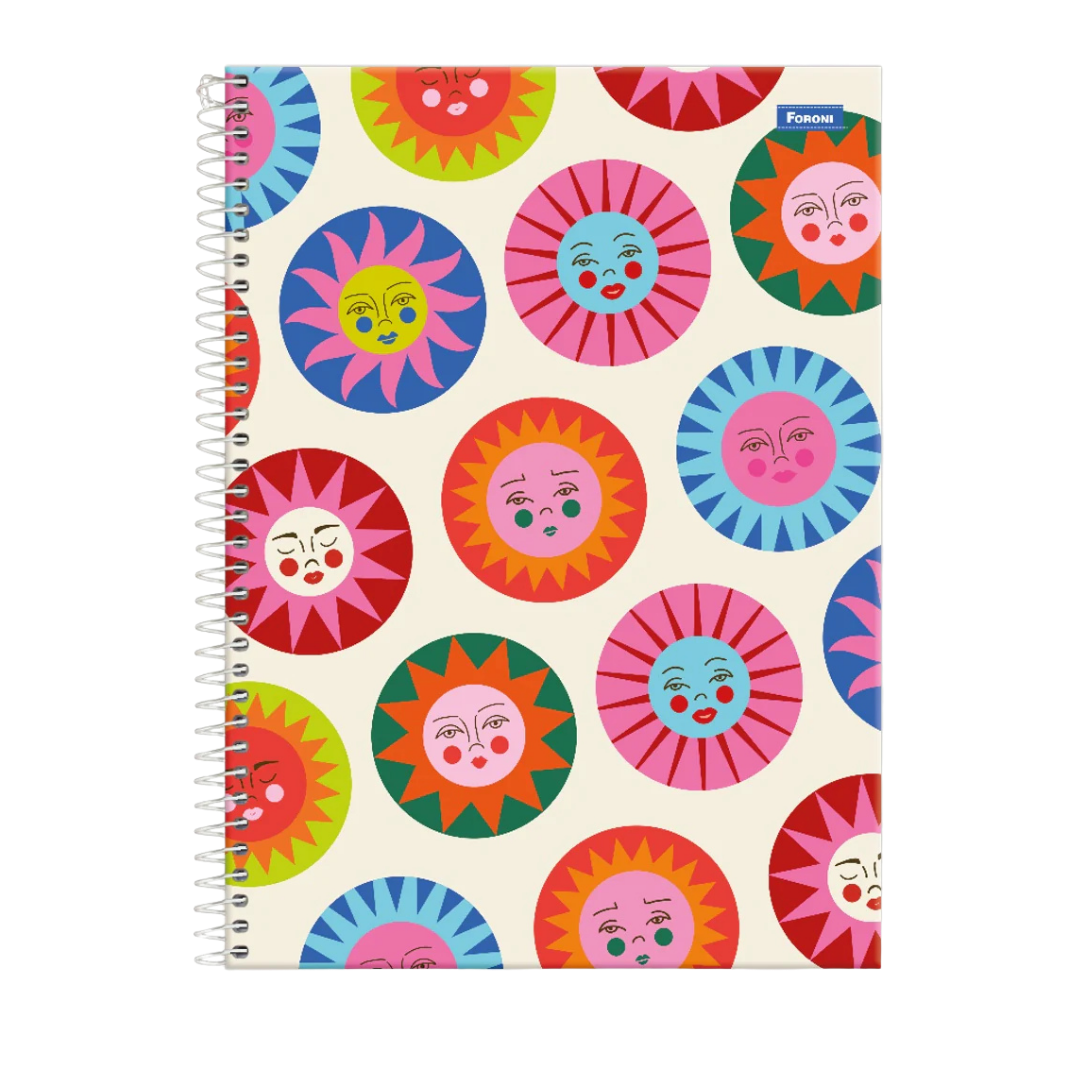 Spiral Notebook (Sunburst Pattern, 8.5″×11″, 160 hojas) by Farmacias Savia