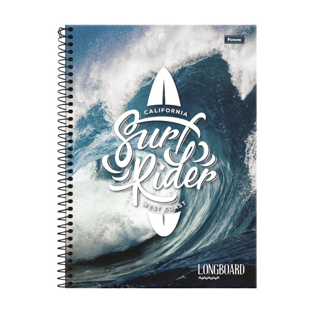 Surf Rider Spiral Notebook (8.5″×11″, 160 hojas) by Farmacias Savia