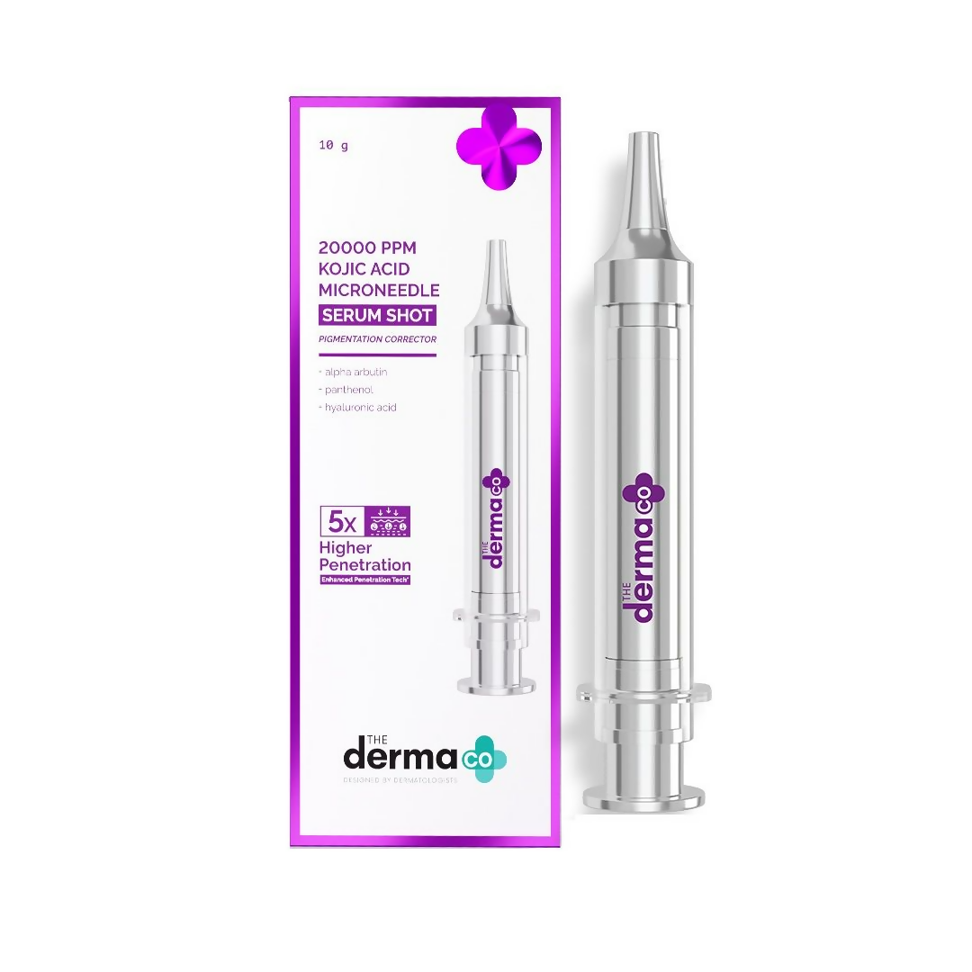The Derma Co 20000 PPM Kojic Acid Microneedle Face Serum Shot for Pigmentation &amp; Skin Renewal