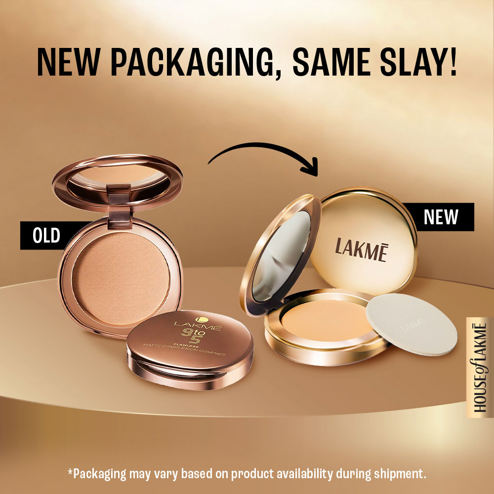 Lakme 9 To 5 Powerplay Matte Compact - Almond