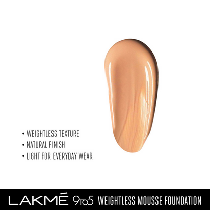 Lakme 9 To 5 Powerplay Mousse Foundation - Beige Vanilla