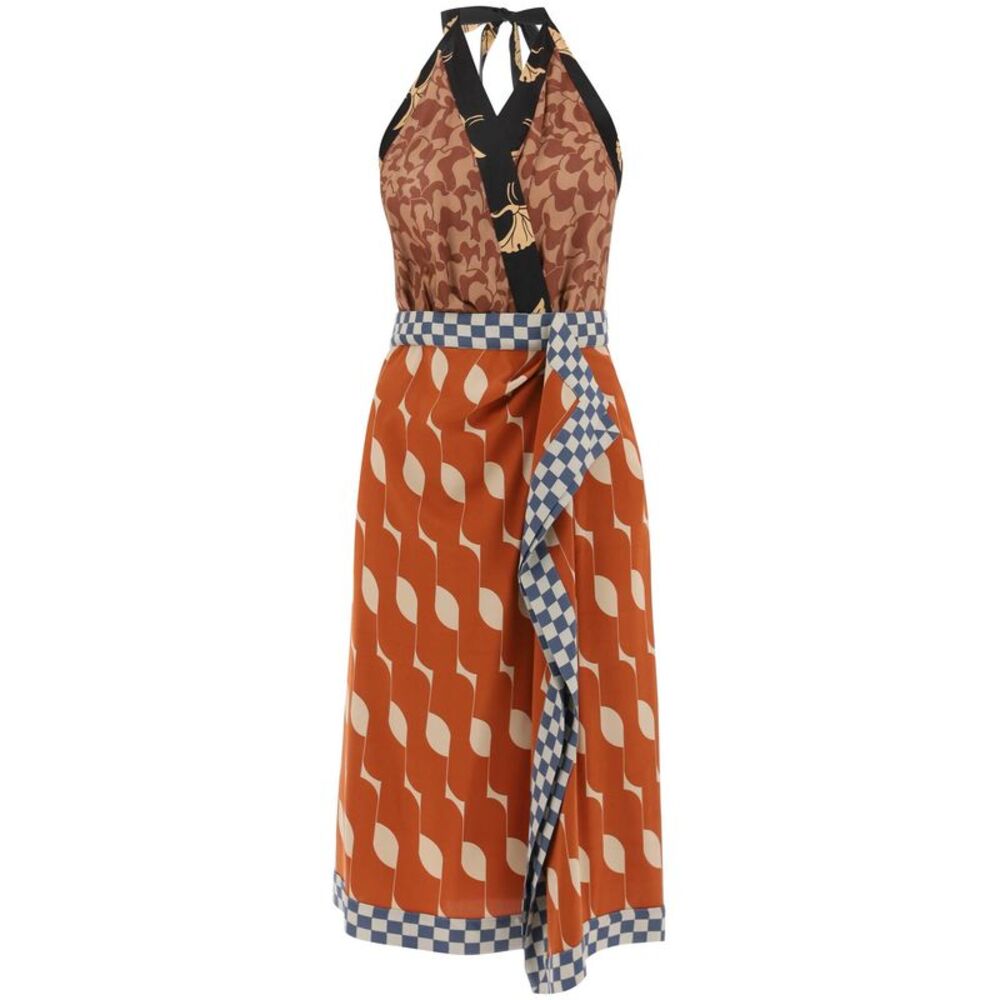 Dries Van Noten Women Dole Patchwork Dress With American Neckline by Luosophy