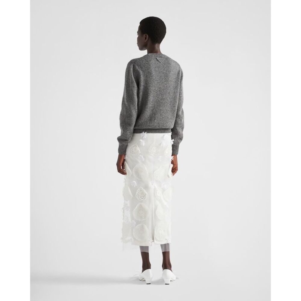 Prada Men Wool And Cashmere Crew-Neck Sweater by Luosophy