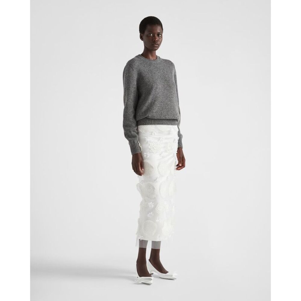 Prada Men Wool And Cashmere Crew-Neck Sweater by Luosophy