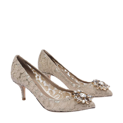 Dolce&amp;Gabbana Women Lace Rainbow Pumps With Broche by Luosophy