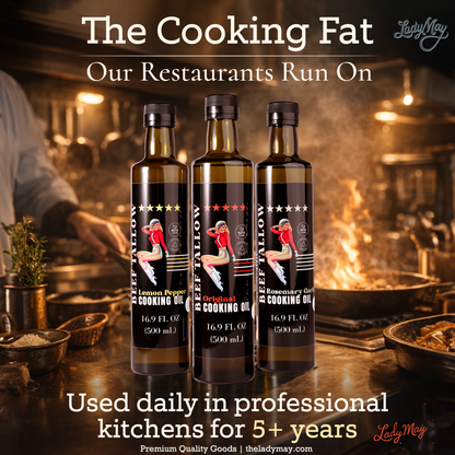 Premium Grass-Fed Beef Tallow Cooking Oil - Restaurant-Proven | Choose Your Flavor by The Lady May