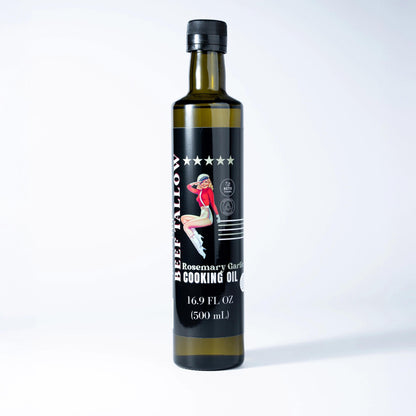 Cooking Oil Trio Bundle | Grass-Fed Beef Tallow &amp; Olive Oil | Original, Rosemary Garlic &amp; Lemon Pepper | Clean High-Heat Cooking from Our Restaurant Kitchen by The Lady May