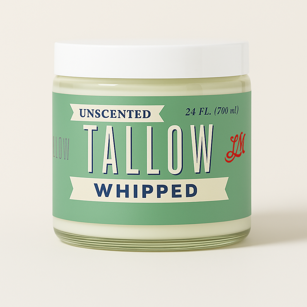 Unscented Whipped Tallow – All-Natural Moisturizer | Pure Beef Tallow Cream for Face &amp; Body |Lady May Handmade, Preservative-Free Skincare by Lady May Tallow