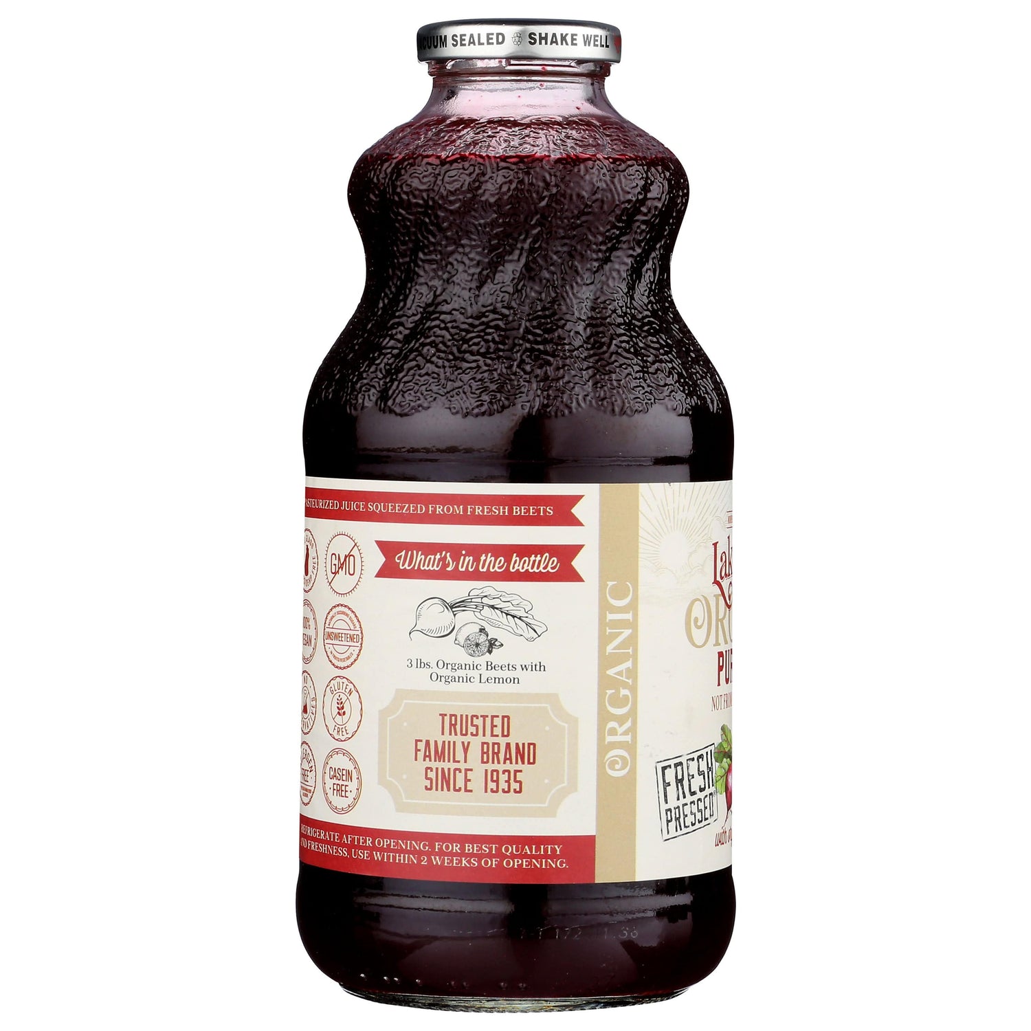 Beet Juice, Organic, Pure, Lakewood by Country Life Natural Foods