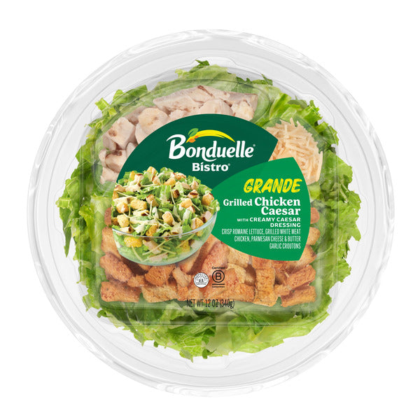 Bonduelle Bistro Grande Grilled Chicken Caesar Salad Bowl with Creamy Caesar Dressing  DestGlow