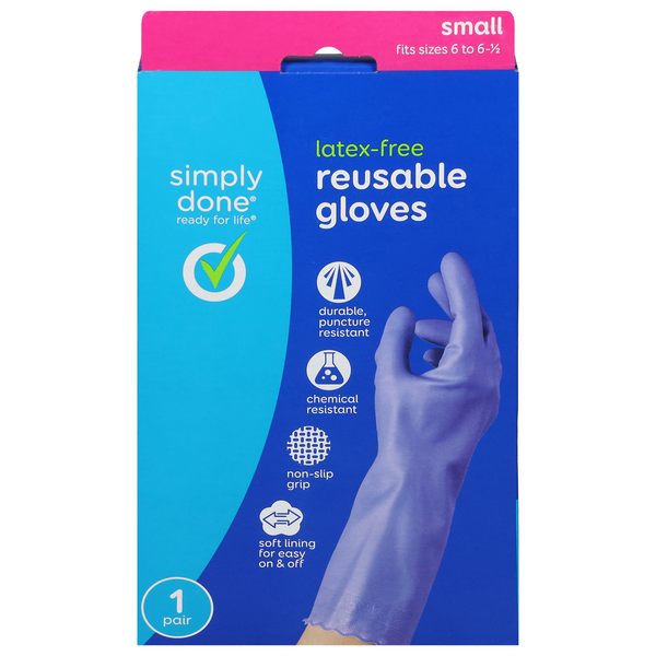 Simply Done Small Latex-Free Household Gloves  DestGlow