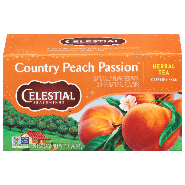 Celestial Seasonings Caffeine Free Tea Bags Country Peach Passion Herbal Tea