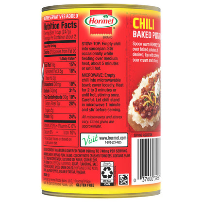Hormel Less Sodium Chili with Beans