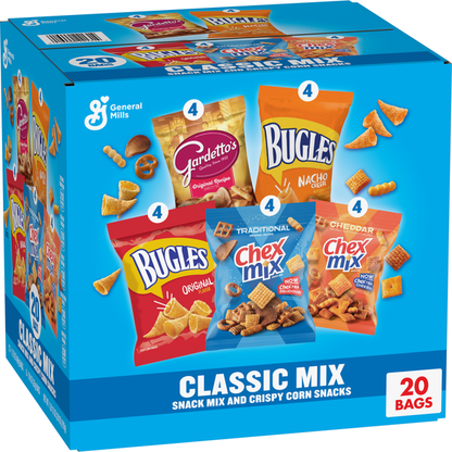 General Mills Multiple Brands Classic Mix Snack Mix Variety Pack Bugles Gardetto&
