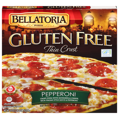 Bellatoria Pizza, Gluten Free, Pepperoni, Thin Crust