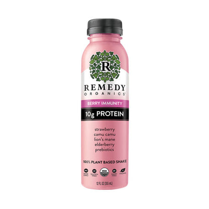 Remedy Organics Berry Immunity Plant-Based Protein Shake, Ready-to-Drink  DestGlow