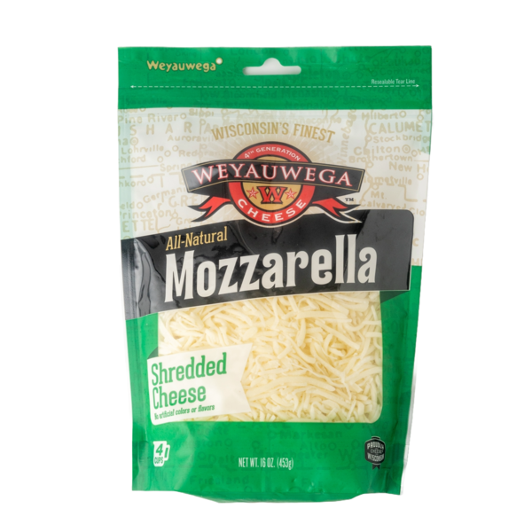 Weyauwega Cheese Mozzarella Shredded Cheese  DestGlow