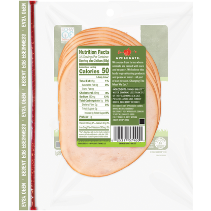 Applegate Natural Smoked Turkey Breast Sliced