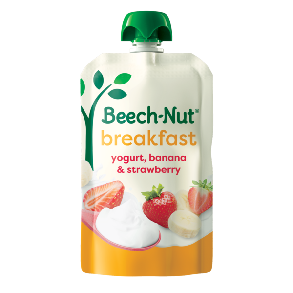 Beech-Nut Breakfast Stage 4 Toddler Food, Yogurt Banana &amp; Strawberry, 3.5 oz Pouch  DestGlow