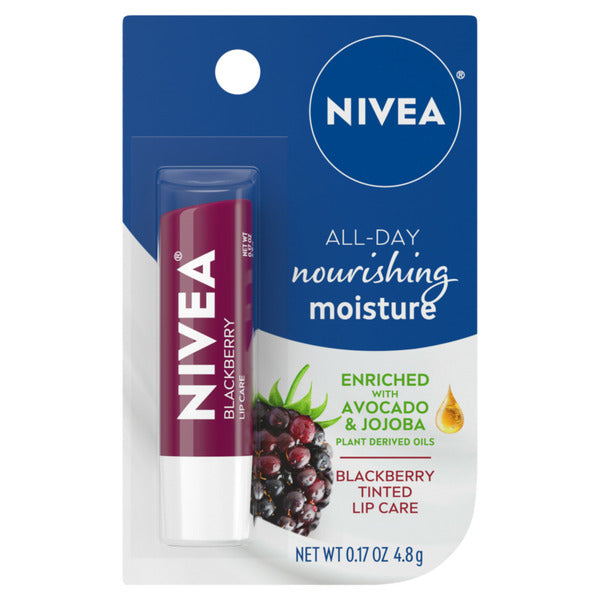 NIVEA Lip Balm, Blackberry Flavored Tinted Lip Balm  DestGlow