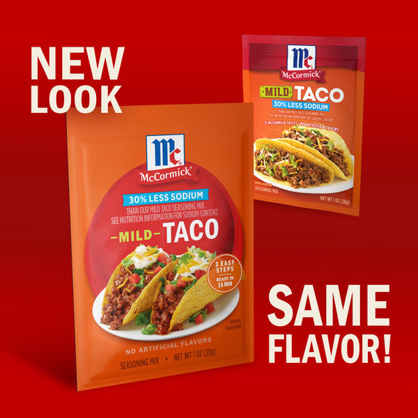 McCormick 30% Less Sodium Mild Taco Seasoning Mix  DestGlow