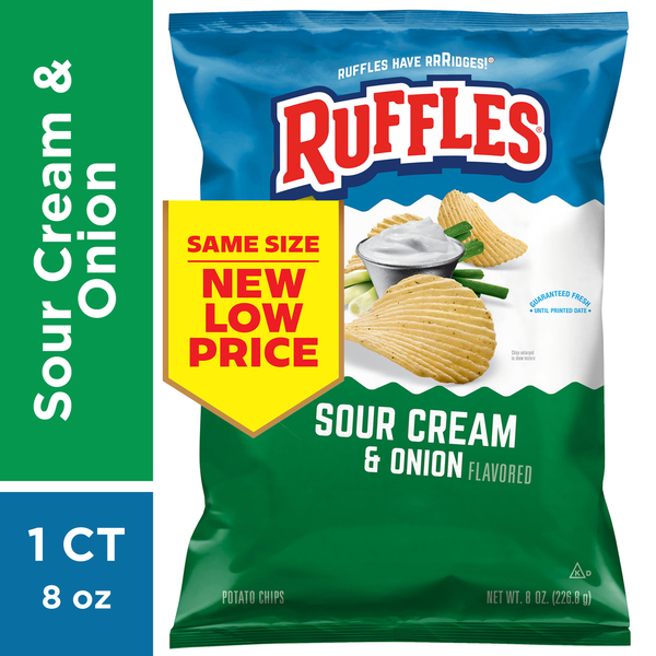 Ruffles Potato Chips, Sour Cream &amp; Onion Flavored