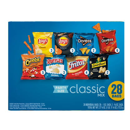 Frito Lay Snacks Classic Mix Variety 27 1/4 Oz, 28 Count