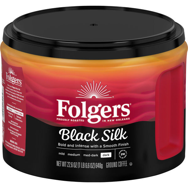 Folgers Black Silk Ground Coffee, Dark Roast  DestGlow