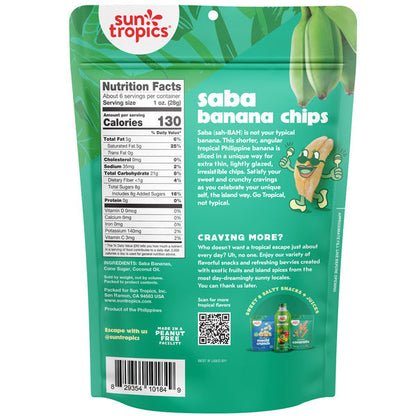Sun Tropics Saba Banana Chips, Original