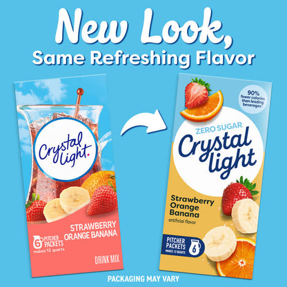 Crystal Light Strawberry Orange Banana Artificially Flavored Powdered Drink Mix