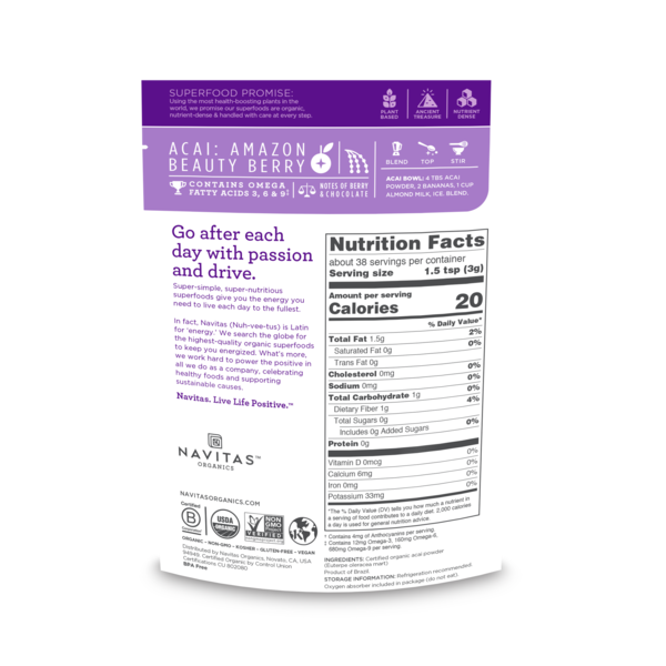 Navitas Organics Acai Powder  DestGlow