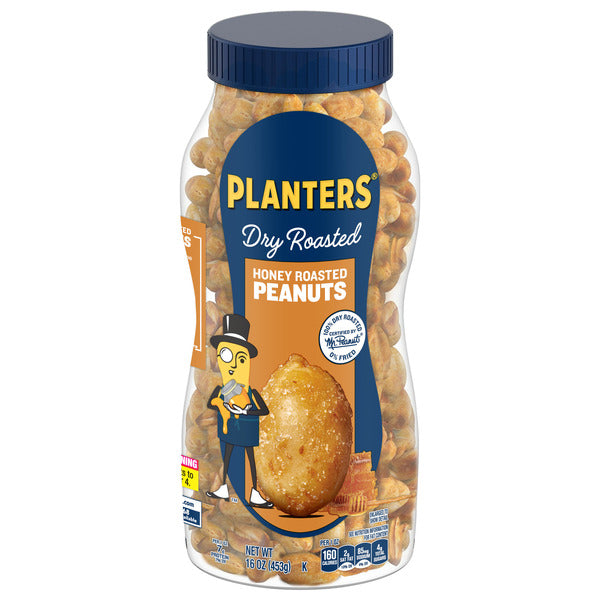 Planters Dry Honey Roasted Peanuts, 16 OZ  DestGlow