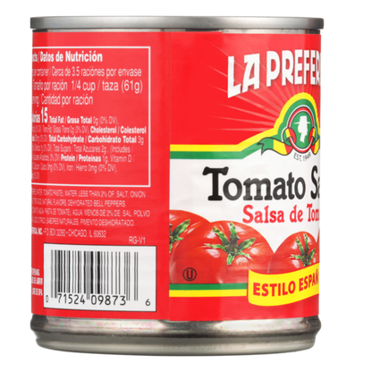 La Preferida Tomato Sauce, Spanish Style (Salsa de Tomate, Estilo Español)  DestGlow