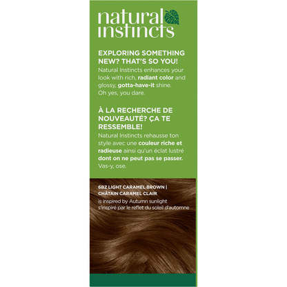 Clairol 6BZ Light Caramel Brown Zero Ammonia Vegan Hair Color with Coconut Oil + Aloe  DestGlow