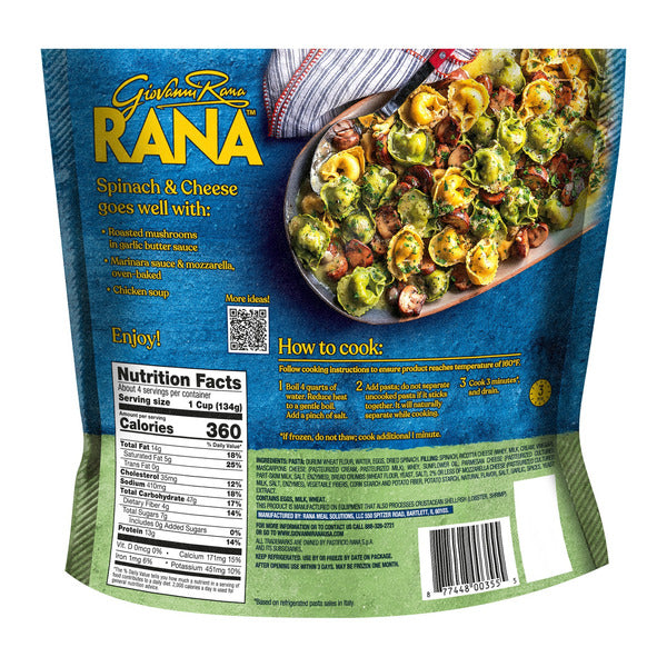 Rana  Spinach &amp; Cheese Tortelloni  DestGlow
