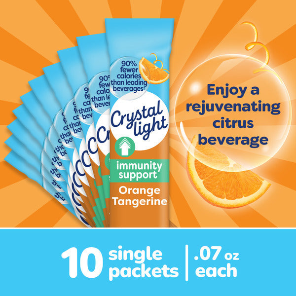 Crystal Light Immunity Support Orange Tangerine Powdered Drink Mix